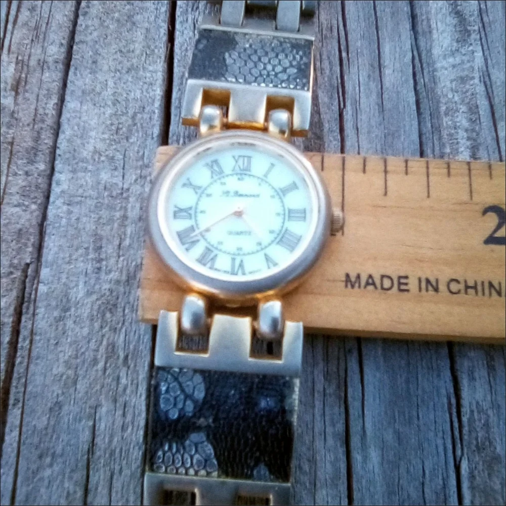 Vintage St. Bernard Silver-Tone Roman Dial Bracelet Watch